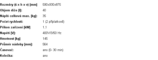 Hnětač těsta vidlicový ITF 35 (400V)